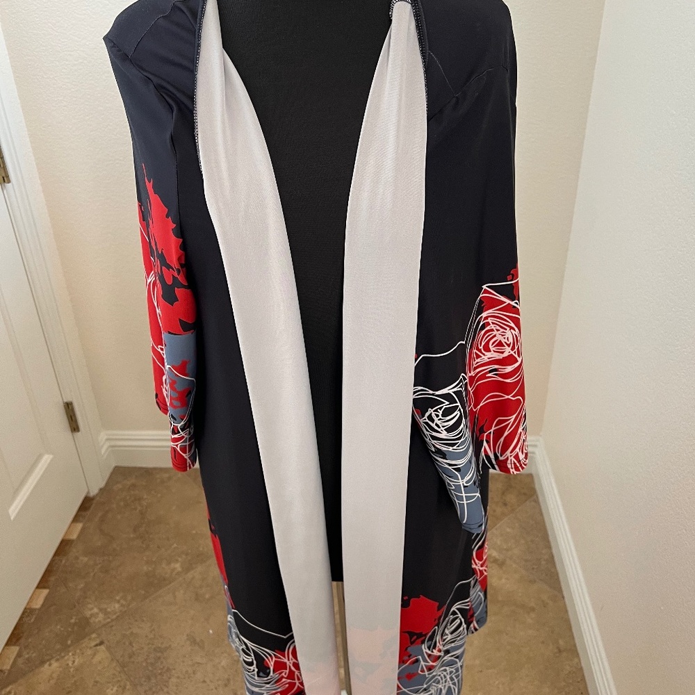 Long flowing black jacket